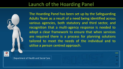 Hoarding Presentation - Isle of Man Government