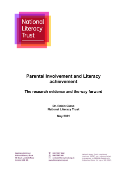 Parental Involvement and Literacy achievement