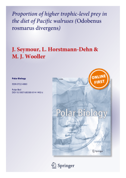 Proportion of higher trophic-level prey in the diet of Pacific walruses