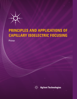 Principles and Applications of Capillary Isoelectric Focusing