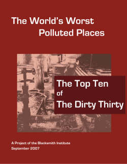 The World`s Worst Polluted Places