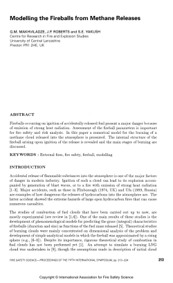 Modelling the Fireballs from Methane Releases