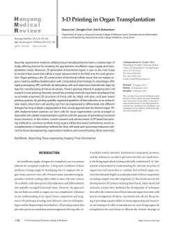 3-D Printing in Organ Transplantation