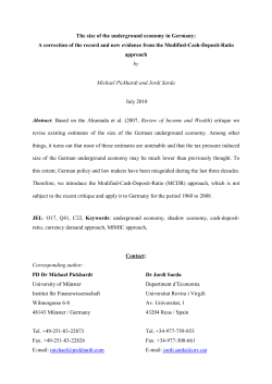 The size of the underground economy in Germany