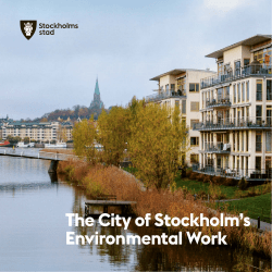 The City of Stockholm`s Environmental Work