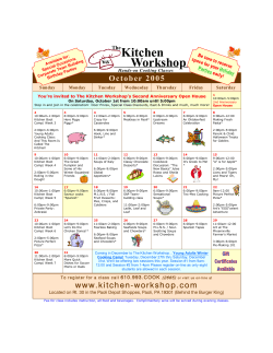 October 2005 - The Kitchen Workshop