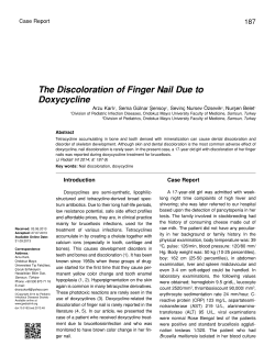 The Discoloration of Finger Nail Due to Doxycycline