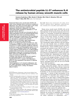 The antimicrobial peptide LL-37 enhances IL-8 release by