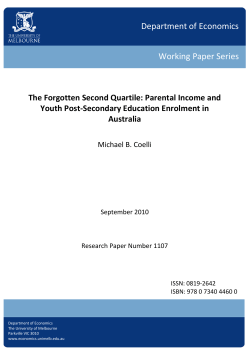 The Forgotten Second Quartile: Parental Income and Youth Post