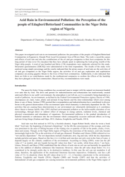 Acid Rain in Environmental Pollution: the Perception of