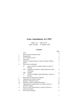 Arms Amendment Act 1992 - New Zealand Legislation