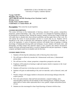 SEMESTER AT SEA COURSE SYLLABUS