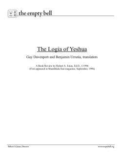 The Logia of Yeshua