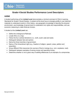 Grade 4 Social Studies PLDs