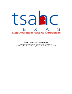 Compliance Manual - Texas State Affordable Housing Corporation