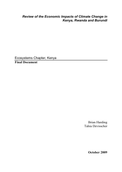 Review of the Economic Impacts of Climate Change in Kenya