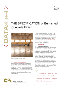 The Specification of Burnished Concrete Finish