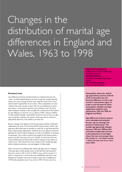 Changes in the distribution of marital age