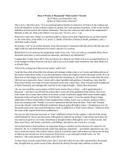 How I Wrote a Thousand `Nick Carter` Novels