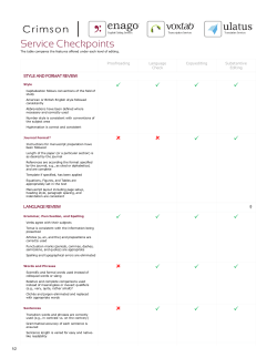 Service Checkpoints