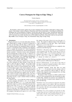 Convex Pentagons for Edge-to-Edge Tiling, I