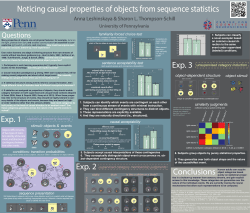 Noticing causal properties of objects from sequence statistics