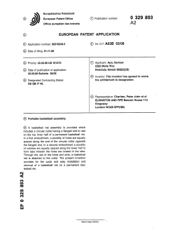Portable basketball assembly - European Patent Office