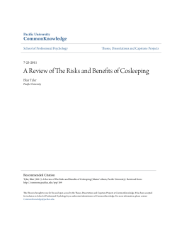 A Review of The Risks and Benefits of Cosleeping
