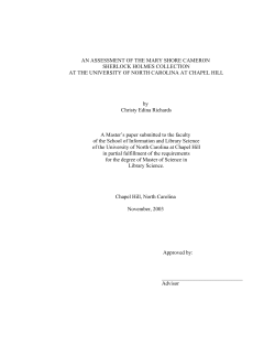 AN ASSESSMENT OF THE MARY SHORE - UNC