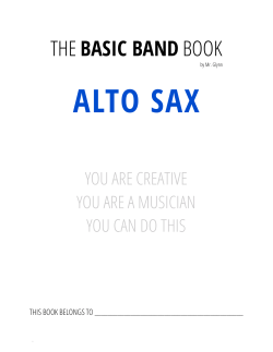 NEW BBB Alto Sax - Basic Band Info
