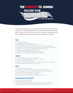 Benefits of Joining - US Masters Swimming