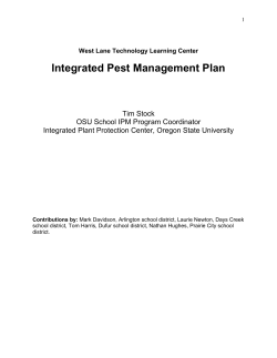 Integrated Pest Management Plan