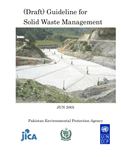 (Draft) Guideline for Solid Waste Management