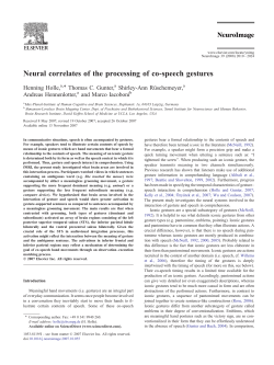 Neural correlates of the processing of co-speech