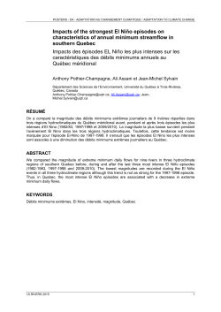 Impacts of the strongest El Ni&ntilde;o episodes on characteristics