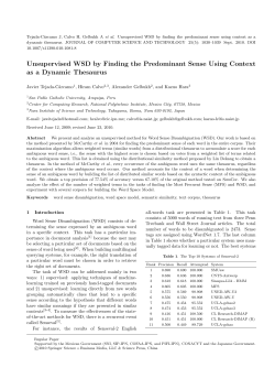 Unsupervised WSD by Finding the Predominant Sense Using