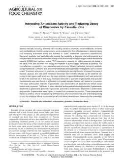 Increasing Antioxidant Activity and Reducing Decay of Blueberries
