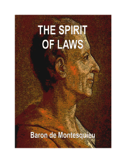 The Spirit of Laws (1748)