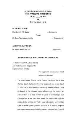 IN THE SUPREME COURT OF INDIA CIVIL APPELLATE