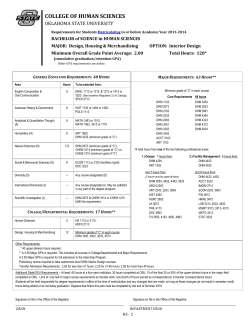 Degree Requirements 2013-2014