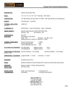 Parquet Tiles Technical Specifications