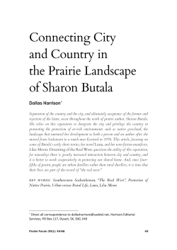 Connecting City and Country in the Prairie Landscape of Sharon