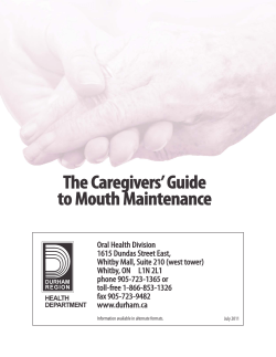 The Caregiver`s Guide to Mouth Maintenance