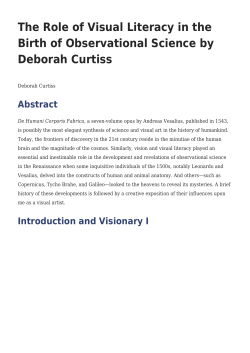 The Role of Visual Literacy in the Birth of Observational Science by