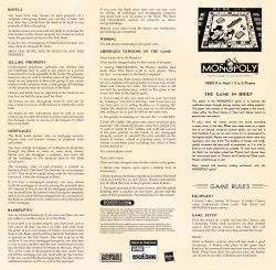 Monopoly Vintage Instructions