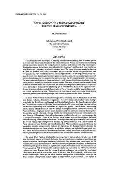 development of a tree -ring network for the italian peninsula