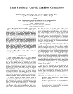 Enter Sandbox: Android Sandbox Comparison