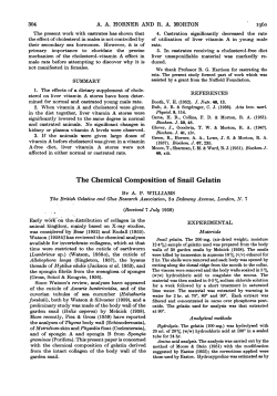 The Chemical Composition of Snail Gelatin