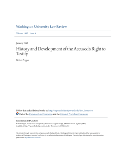 History and Development of the Accused`s Right to Testify
