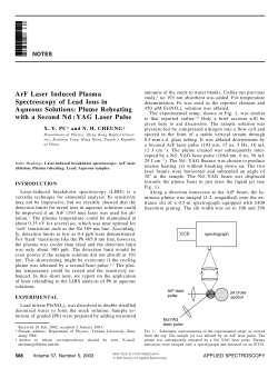 ArF Laser Induced Plasma Spectroscopy of Lead Ions in Aqueous